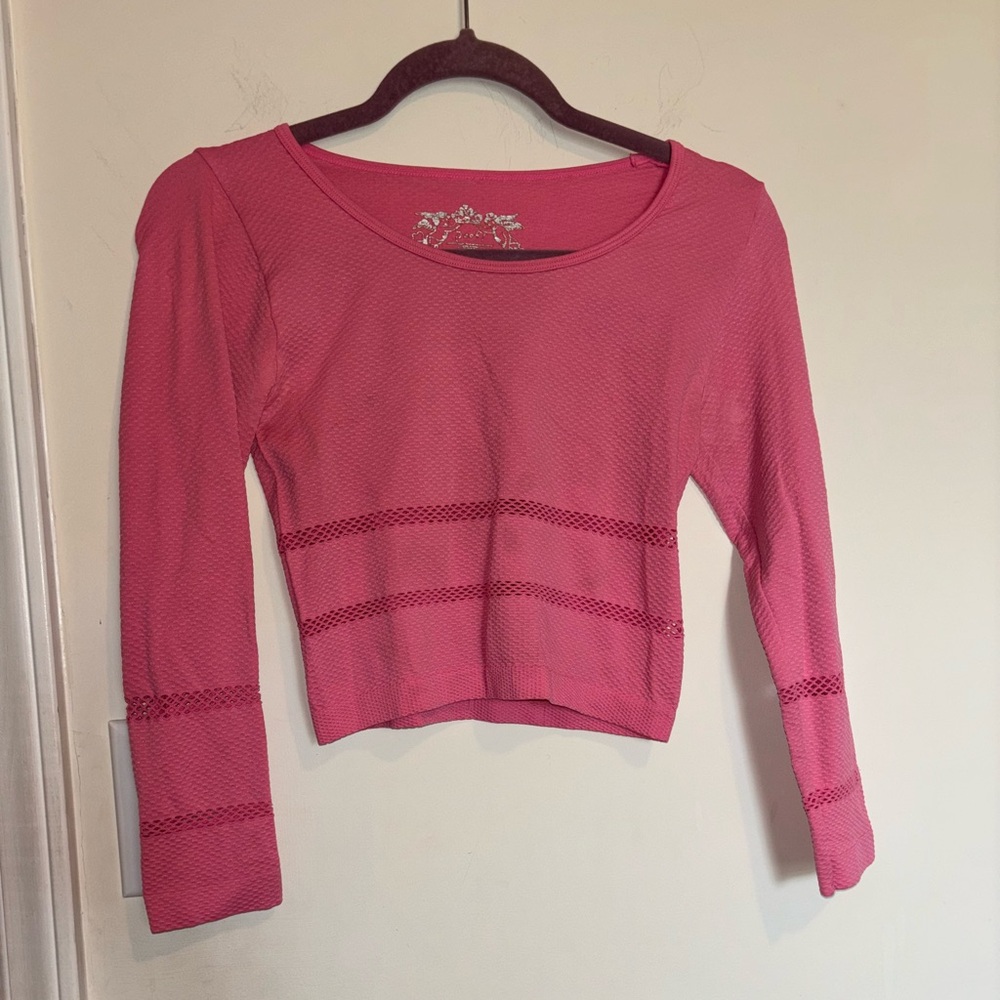 Poof! Pink Cropped Fitted Top